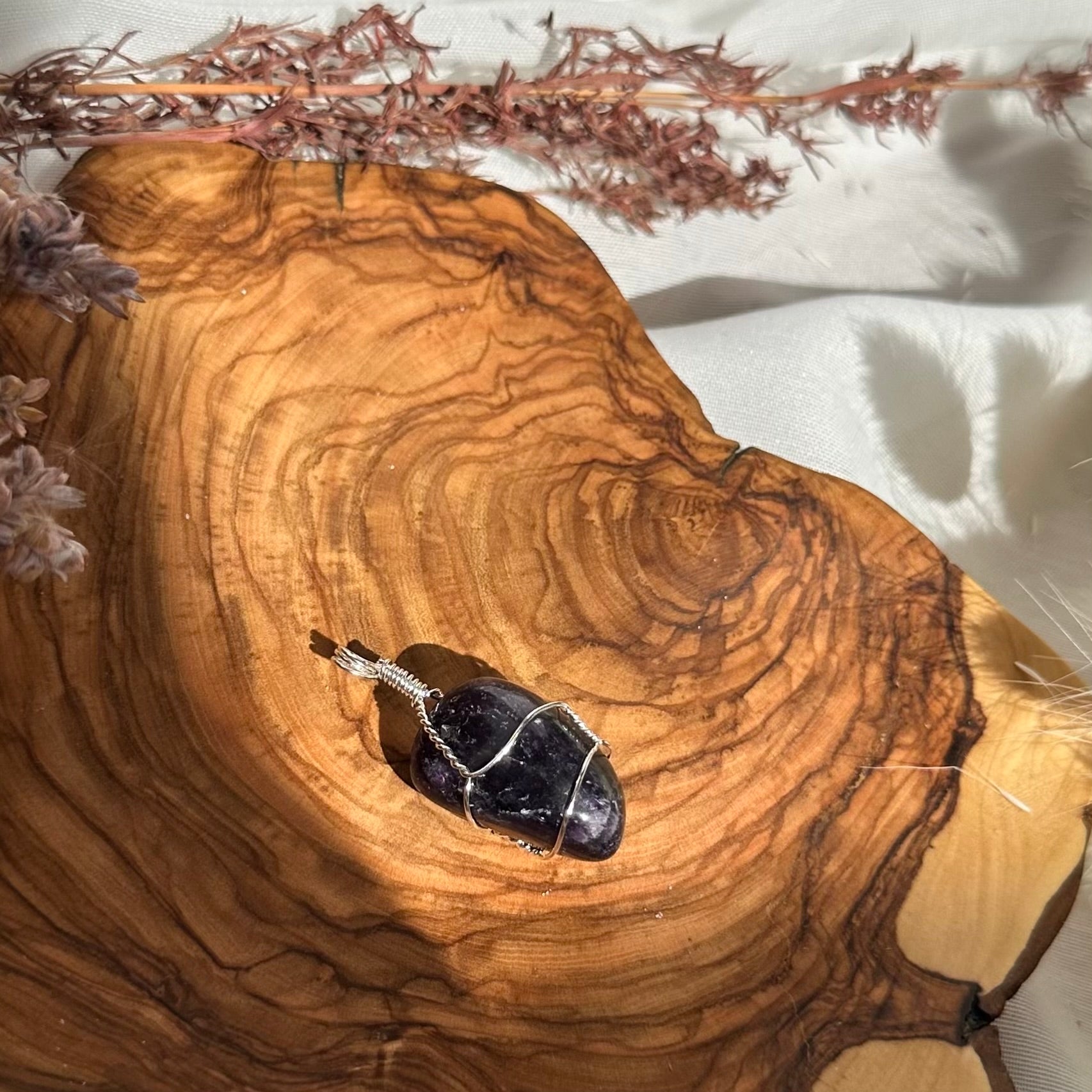 Amethyst Anhänger mit Silberfassung