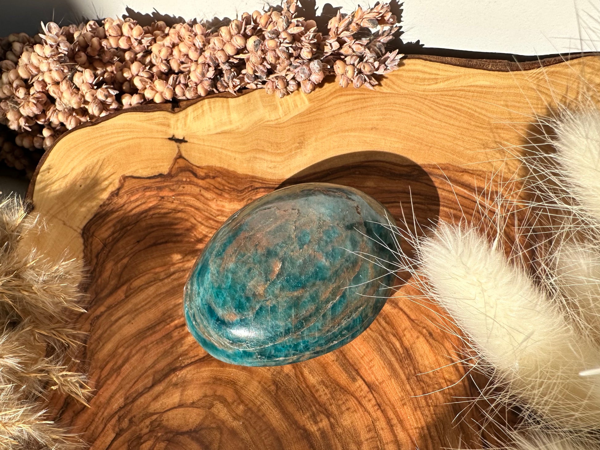 Blauer Apatit Handschmeichler