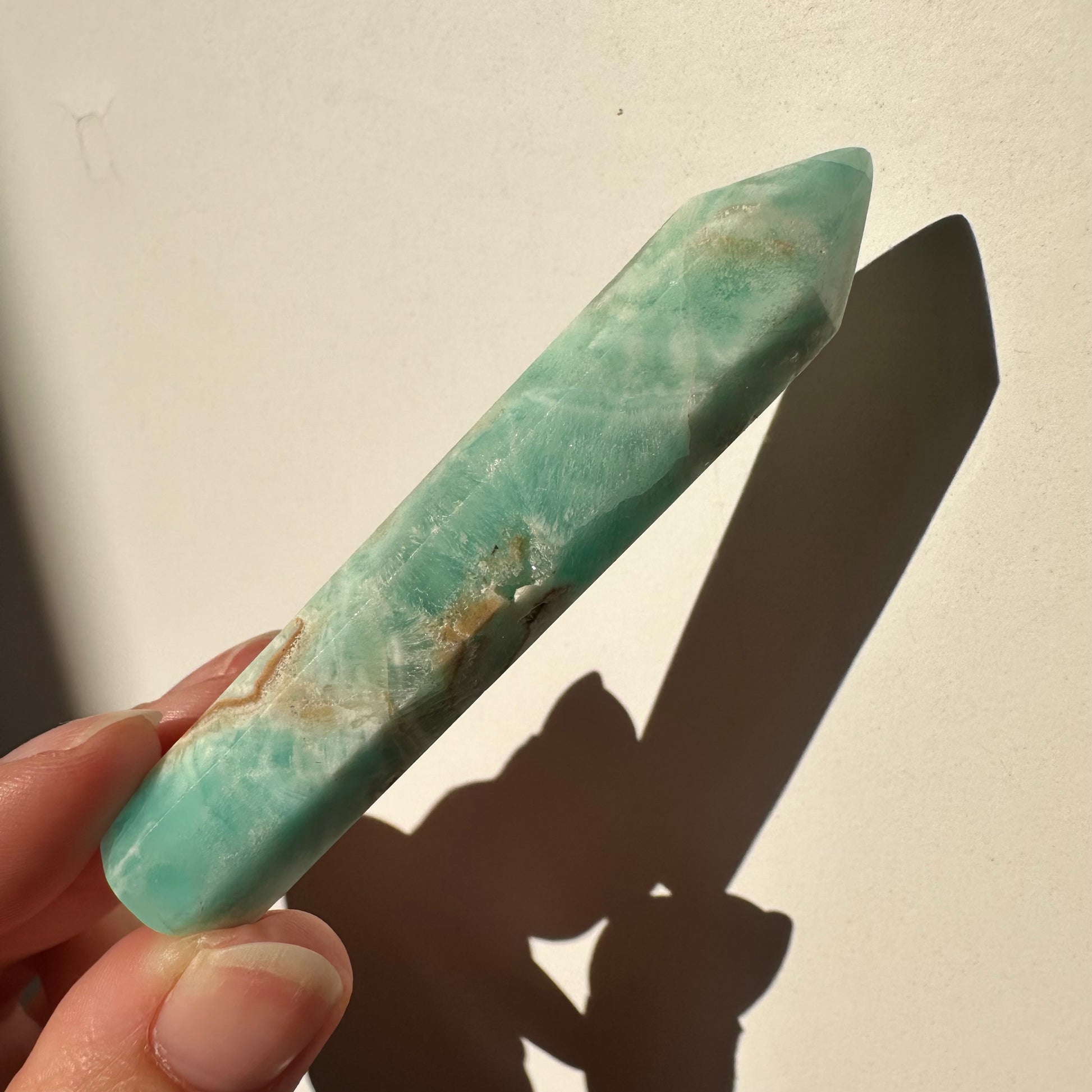 Blaue Aragonit Spitze