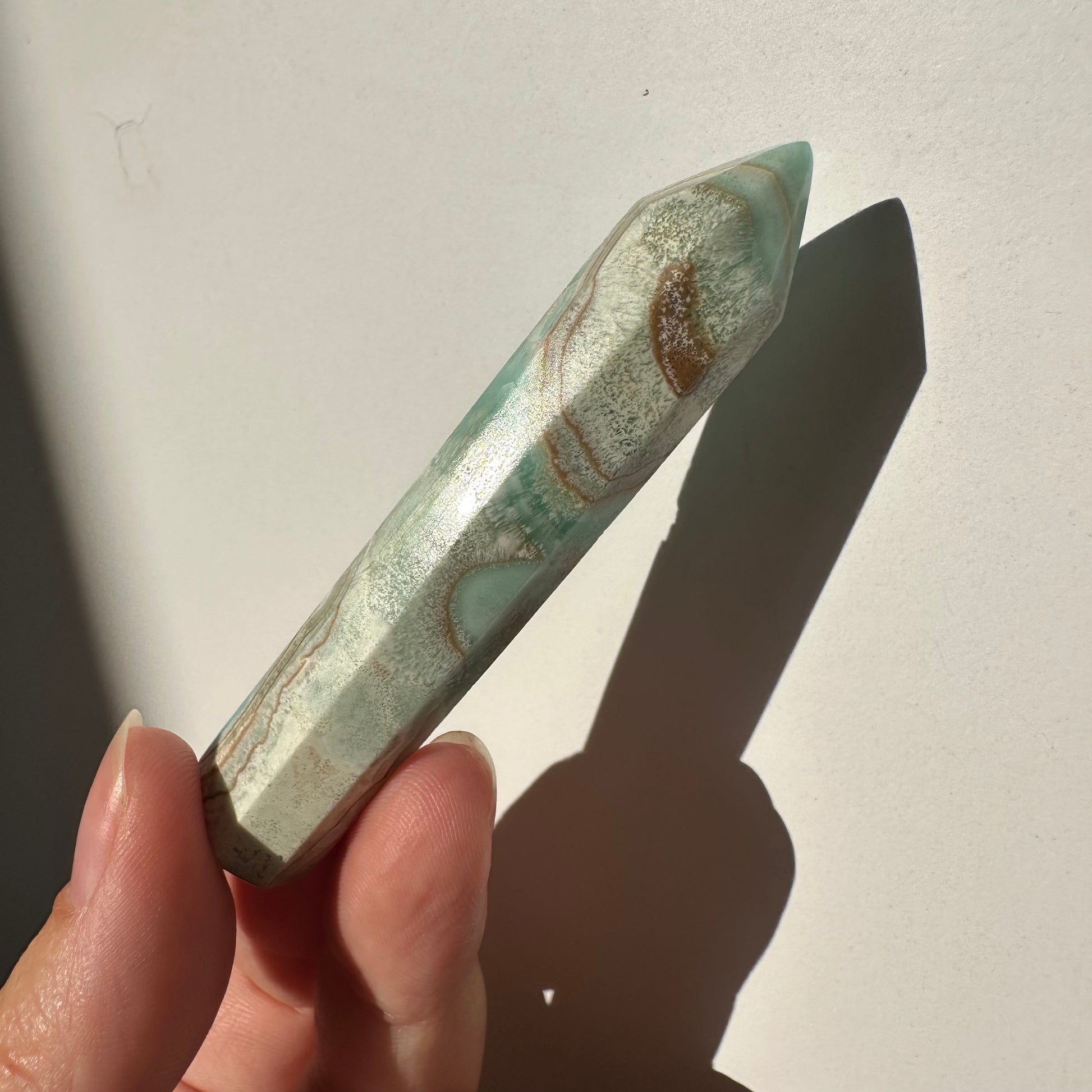 Blaue Aragonit Spitze