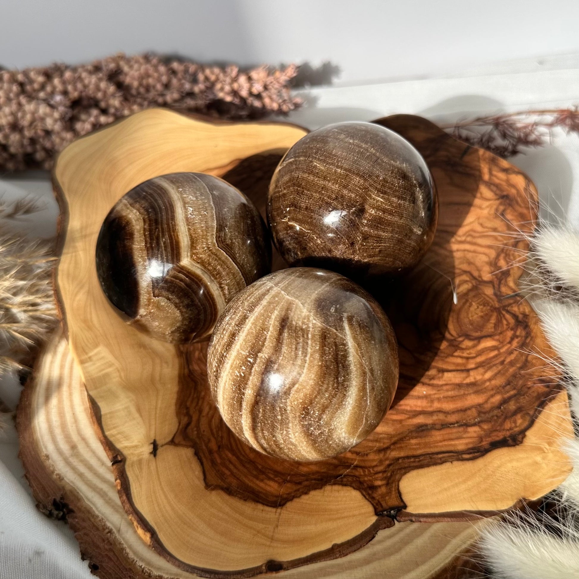 Schokoladen Calcit Kugel