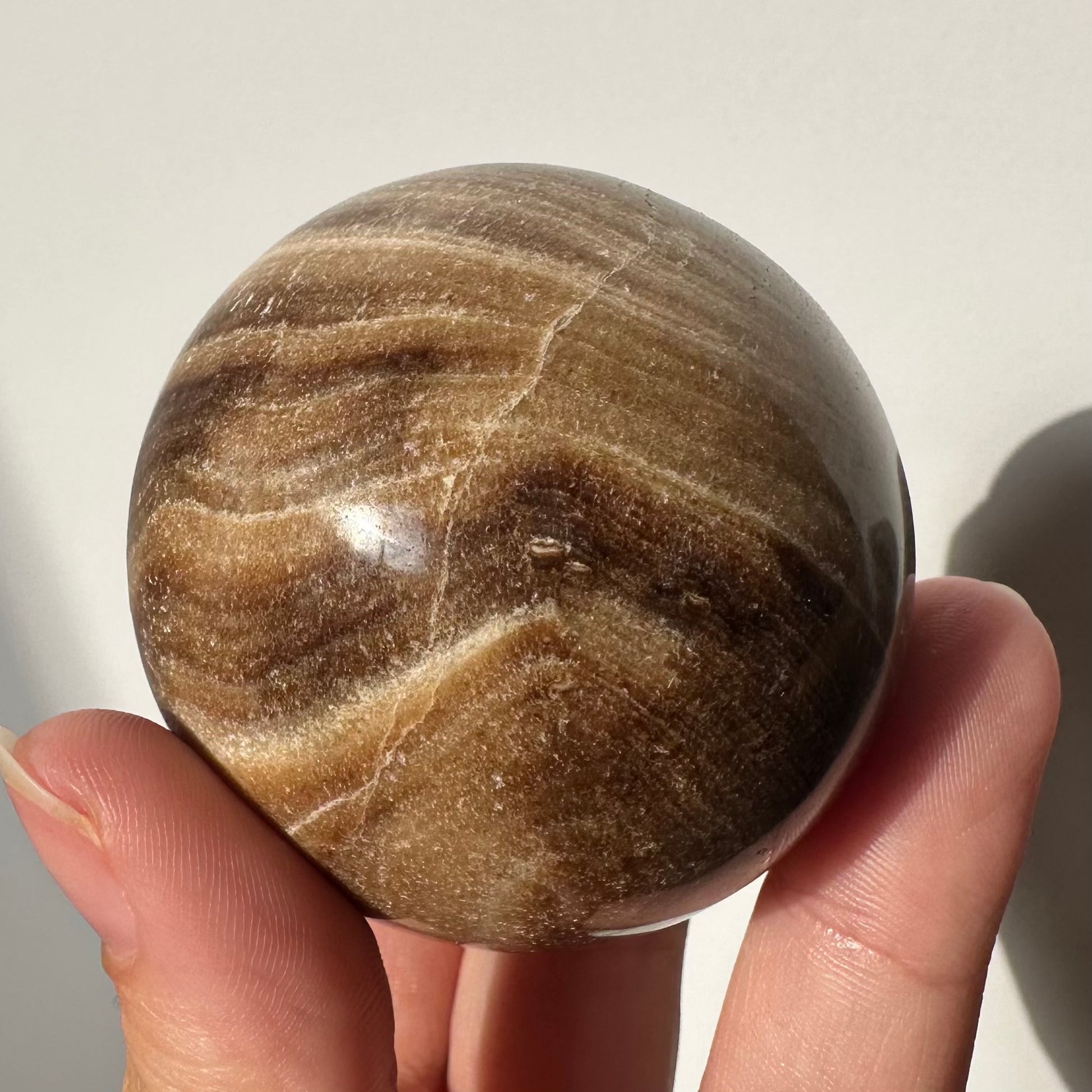 Schokoladen Calcit Kugel