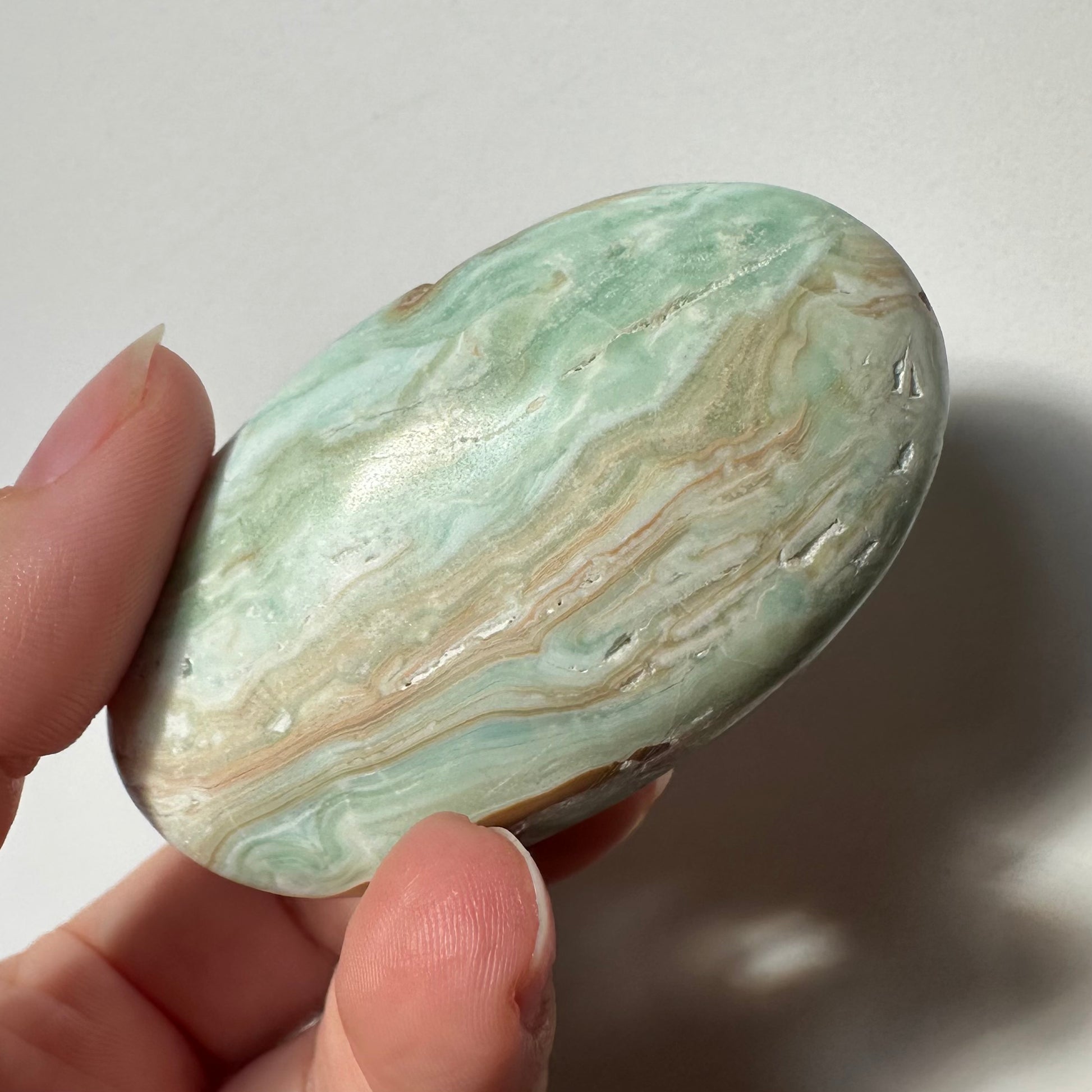 Blauer Aragonit Handschmeichler