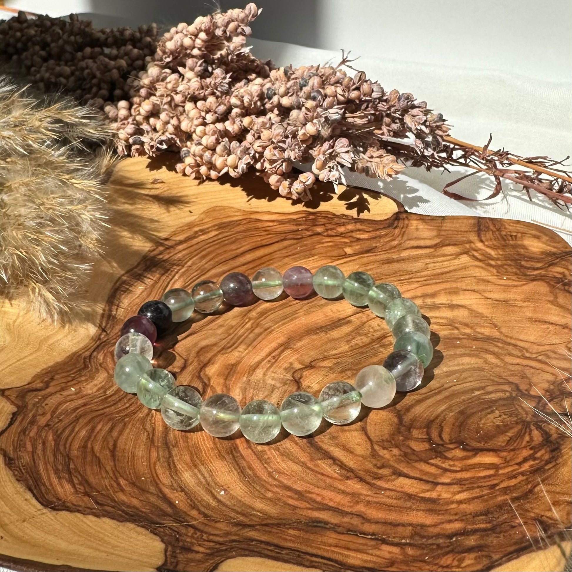 Regenbogen Fluorit Armband