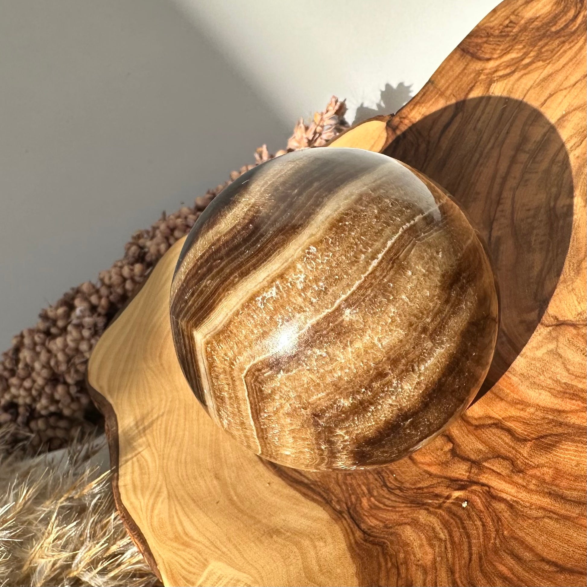 Schokoladen Calcit Kugel